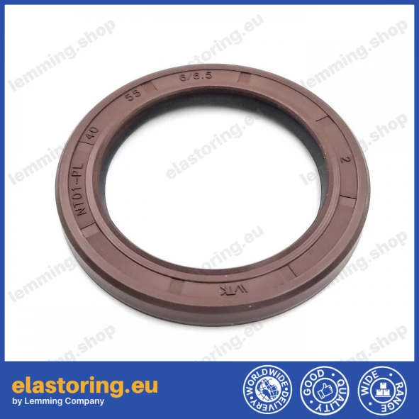 Pressure oil seal 40x55x6/6,5 NT01-PL FPM [BABSL+PTFE]